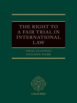 cover image of The Right to a Fair Trial in International Law